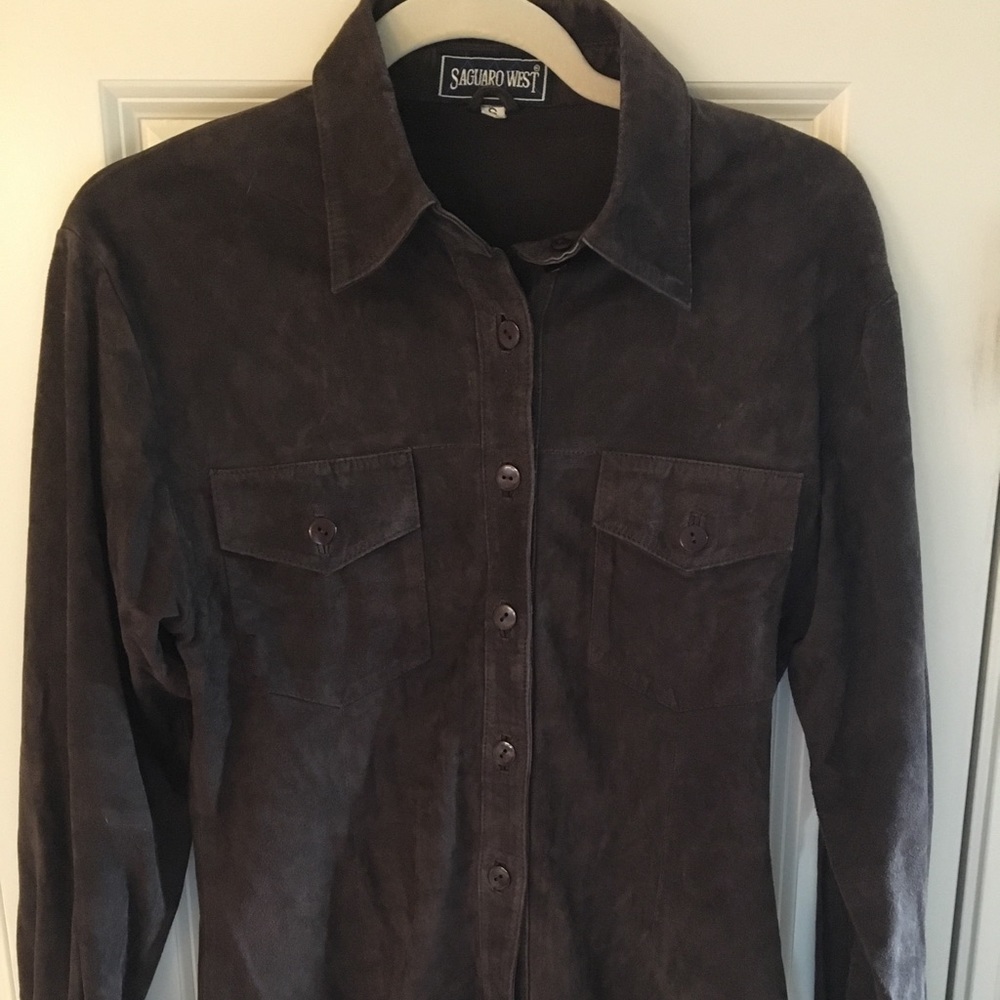 Saguaro West Ladies suede leather shirt Small